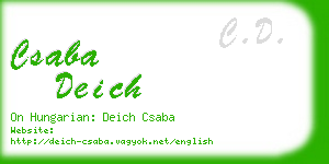 csaba deich business card